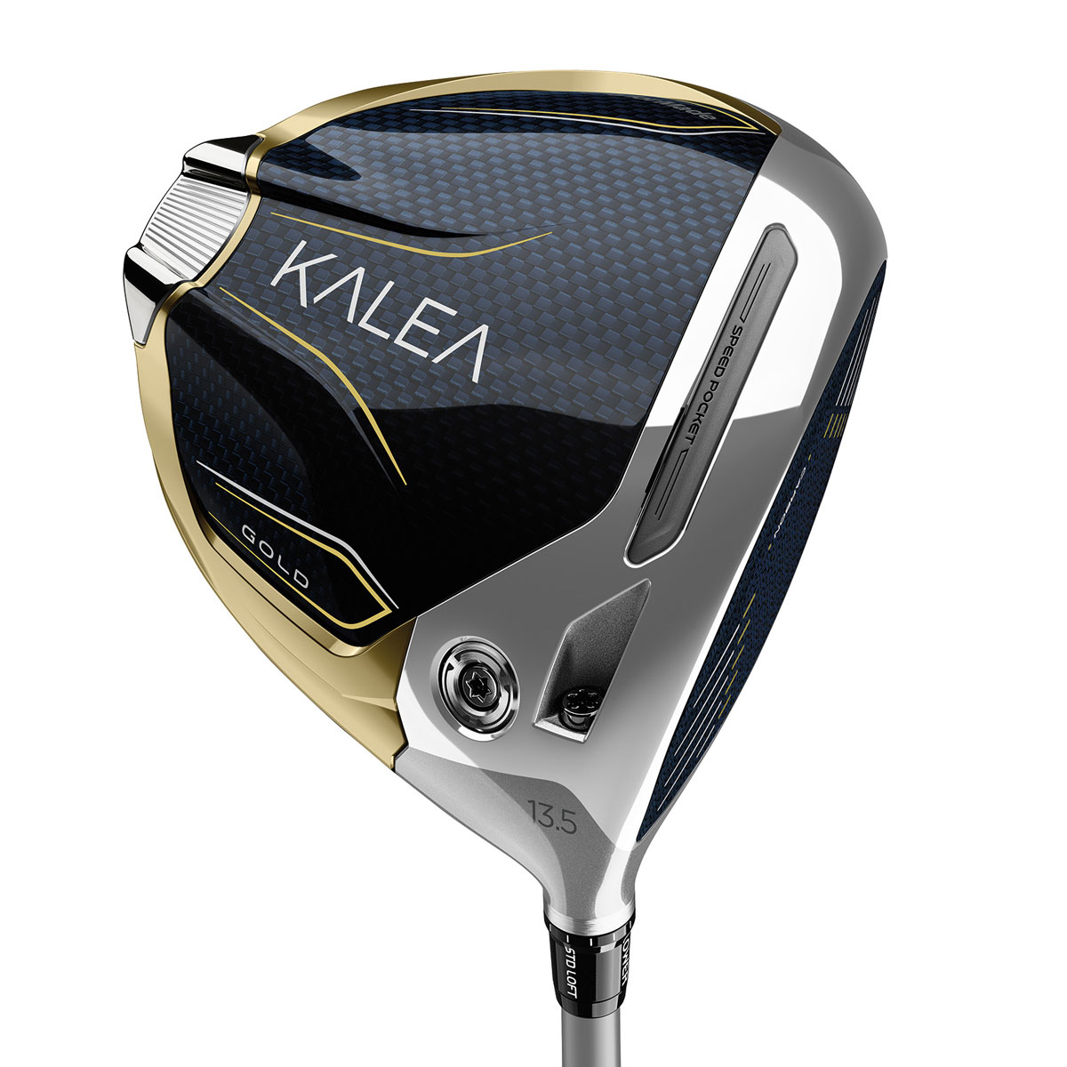 Product Image for TaylorMade Kalea Gold Ladies Driver Right 13.5 Kalea Golf Ultralight 40 Ladies SuperStroke Traxion Tour Navy/White