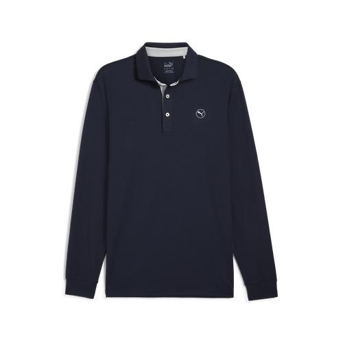 Cloudspun LS Midweight Polo Navy/Grey