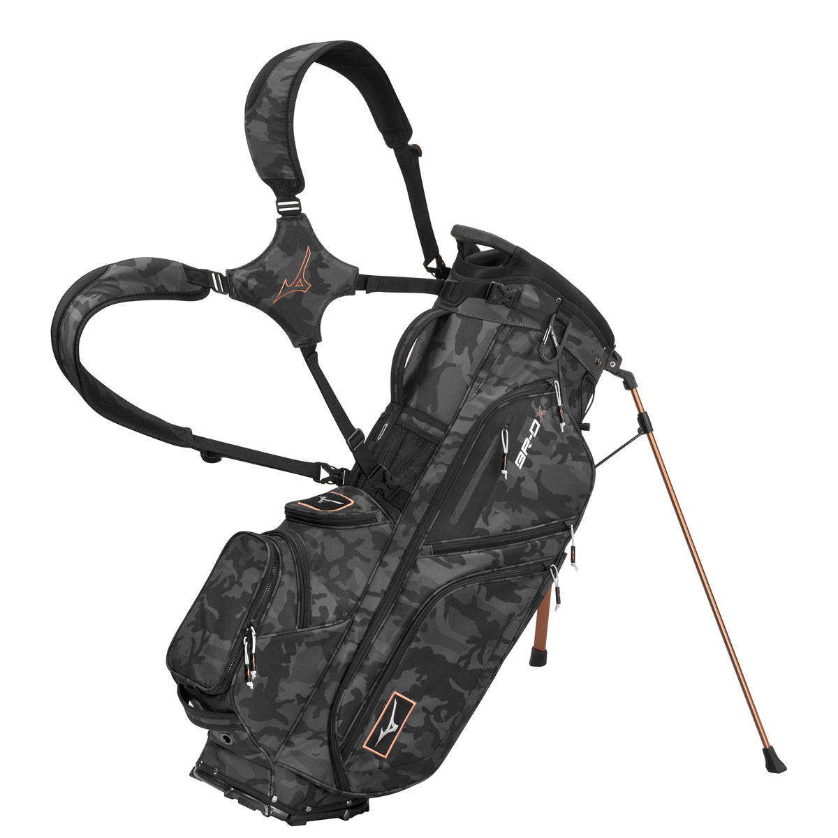 Product Image for Mizuno BR-DX Stand Bag Black Camo/Copper