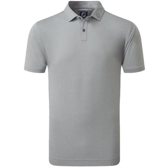 Heather Self Collar Lisle Polo Grey Mens Large Grey