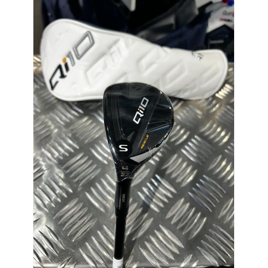 Qi10 Rescue Left 4 Hybrid-22 Degree Fujikura Ventus TR Blue HB Stiff Lamkin Crossline 360 Black/Blue (Not Quite Perfect)