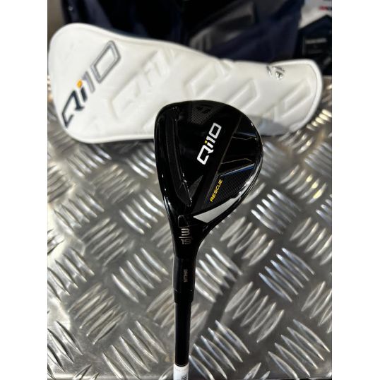 Qi10 Rescue Left 3 Hybrid-19 Degree Fujikura Ventus TR Blue HB Stiff Lamkin Crossline 360 Black/Blue (Used - 5 Star)