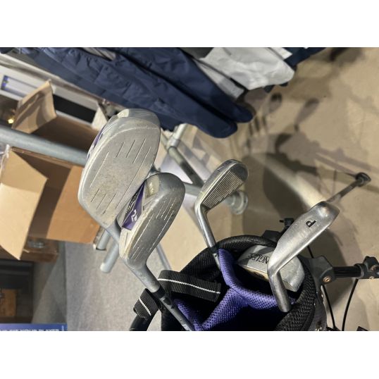 US Kids UltraLight Junior Golf Sets Right 54" Purple 5 Club Stand Bag