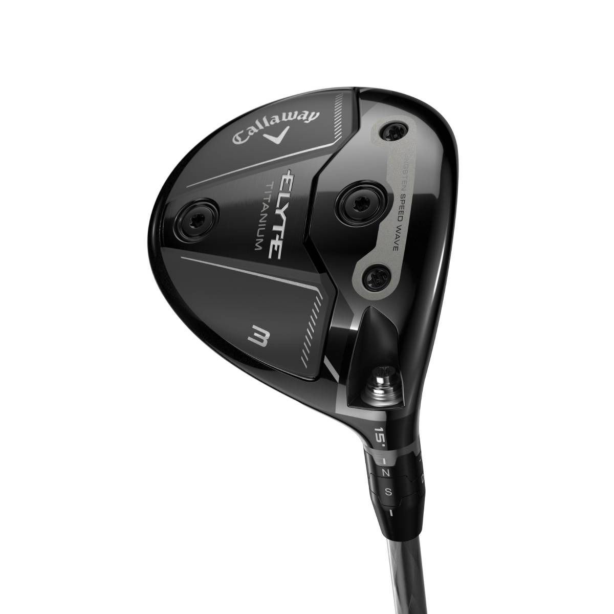 Product Image for Callaway Elyte Ti Fairway Wood Right 3 Wood-15 Degree True Temper Denali Charcoal 60 Regular Golf Pride Tour Velvet 360