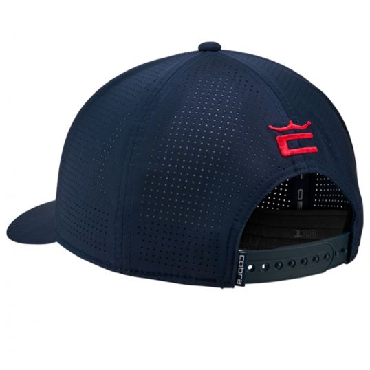 Split Tour Cap Mens Adjustable Club Navy/Strong Red