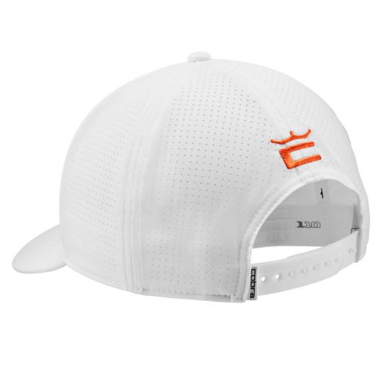 Split Tour Cap Mens Adjustable White Glow/Rickie Orange