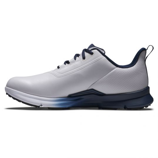 FJ Fuel Sport Mens Golf Shoes White/Navy/Blue Mens UK 9 Standard White/Navy/Blue