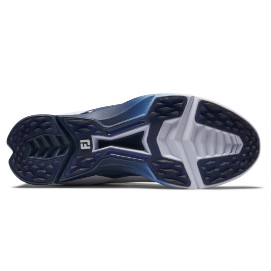 FJ Fuel Sport Mens Golf Shoes White/Navy/Blue Mens UK 9 Standard White/Navy/Blue