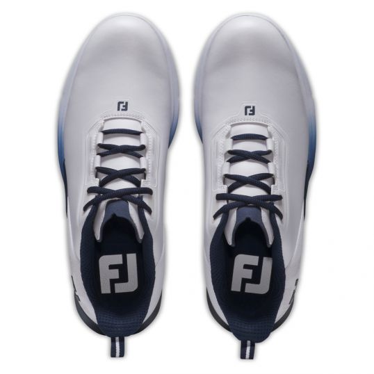 FJ Fuel Sport Mens Golf Shoes White/Navy/Blue Mens UK 9 Standard White/Navy/Blue