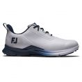 FJ Fuel Sport Mens Golf Shoes White/Navy/Blue Mens UK 9 Standard White/Navy/Blue