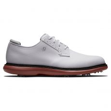 FJ Traditions Mens Golf Shoes White/White/Brick