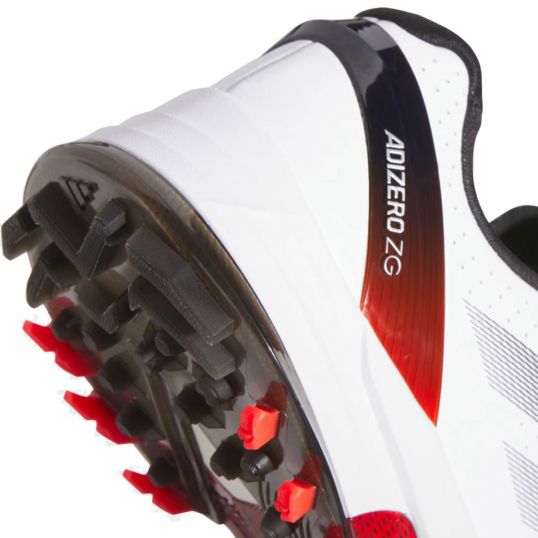 AdiZero ZG Mens Golf Shoes White/Lucid Red/Black