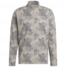 Go-to Printed 1/4 Zip Mens Sweater Putty Beige