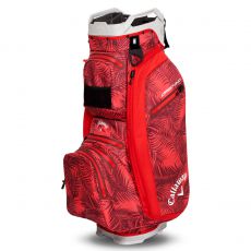 Org 14 HD Cart Bag Red Palms/Light Grey