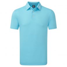Stretch Pique Solid Polo Riviera Blue