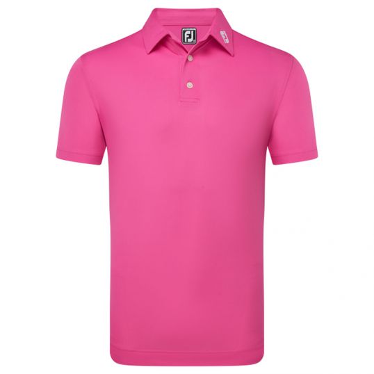 Stretch Pique Solid Polo Hot Pink Mens Small Hot Pink