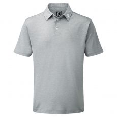 Stretch Pique Solid Polo Heather Grey