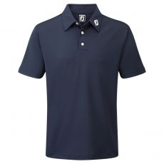 Stretch Pique Solid Polo Navy