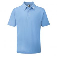 Stretch Pique Solid Polo Light Blue