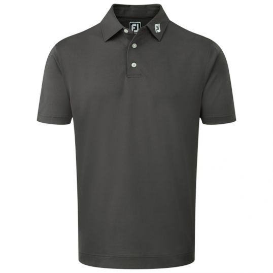 Stretch Pique Solid Polo Charcoal