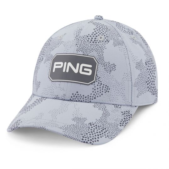 Textured Camo Cap Mens Adjustable Silver