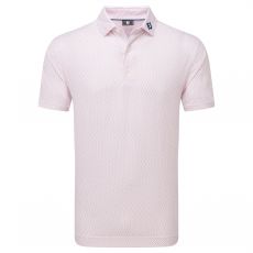 Wiggle Print Lisle Polo White/Sky/Pink Lemonade