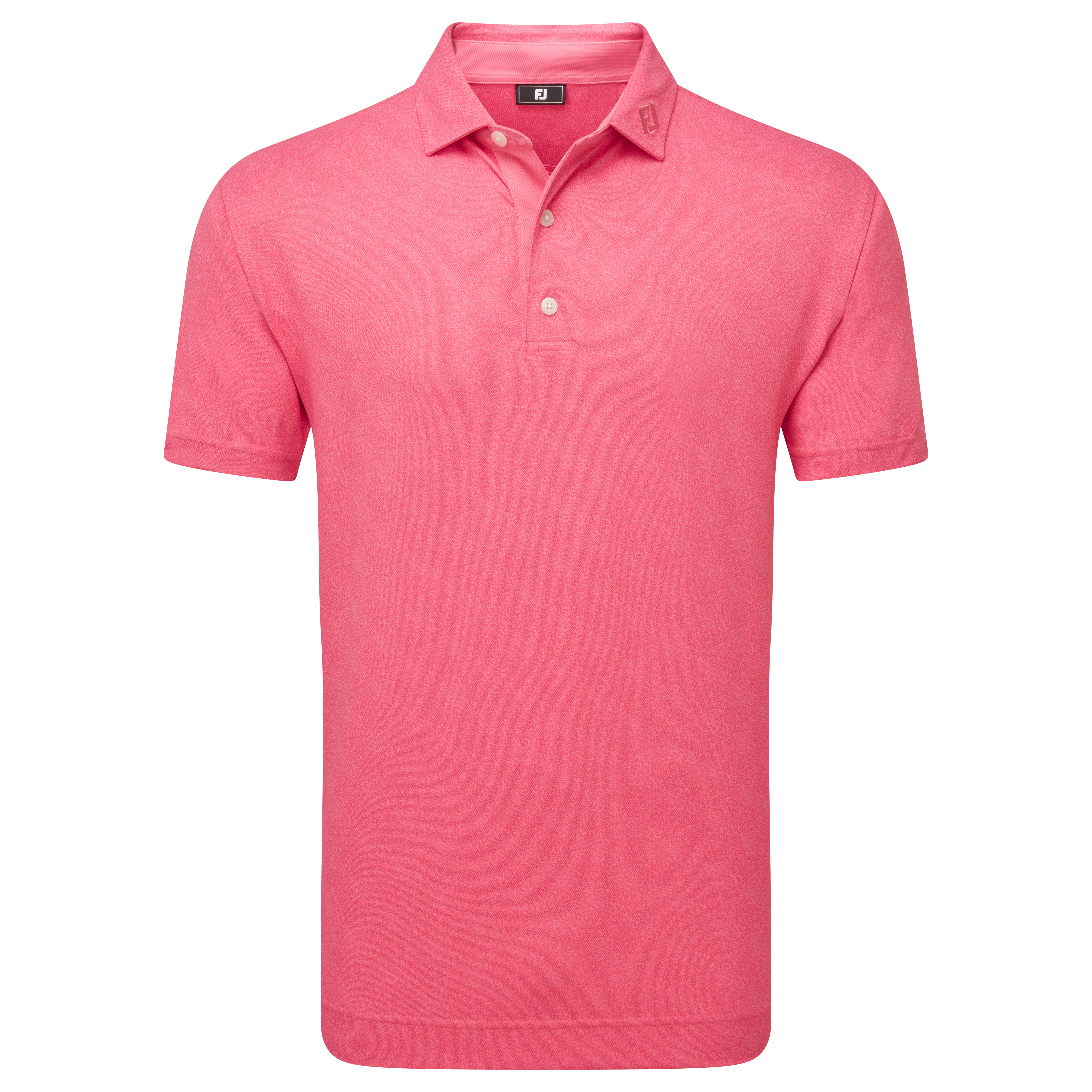 Product Image for Footjoy Speckle Print Pique Polo Pink Lemonade Mens Large Pink Lemonade