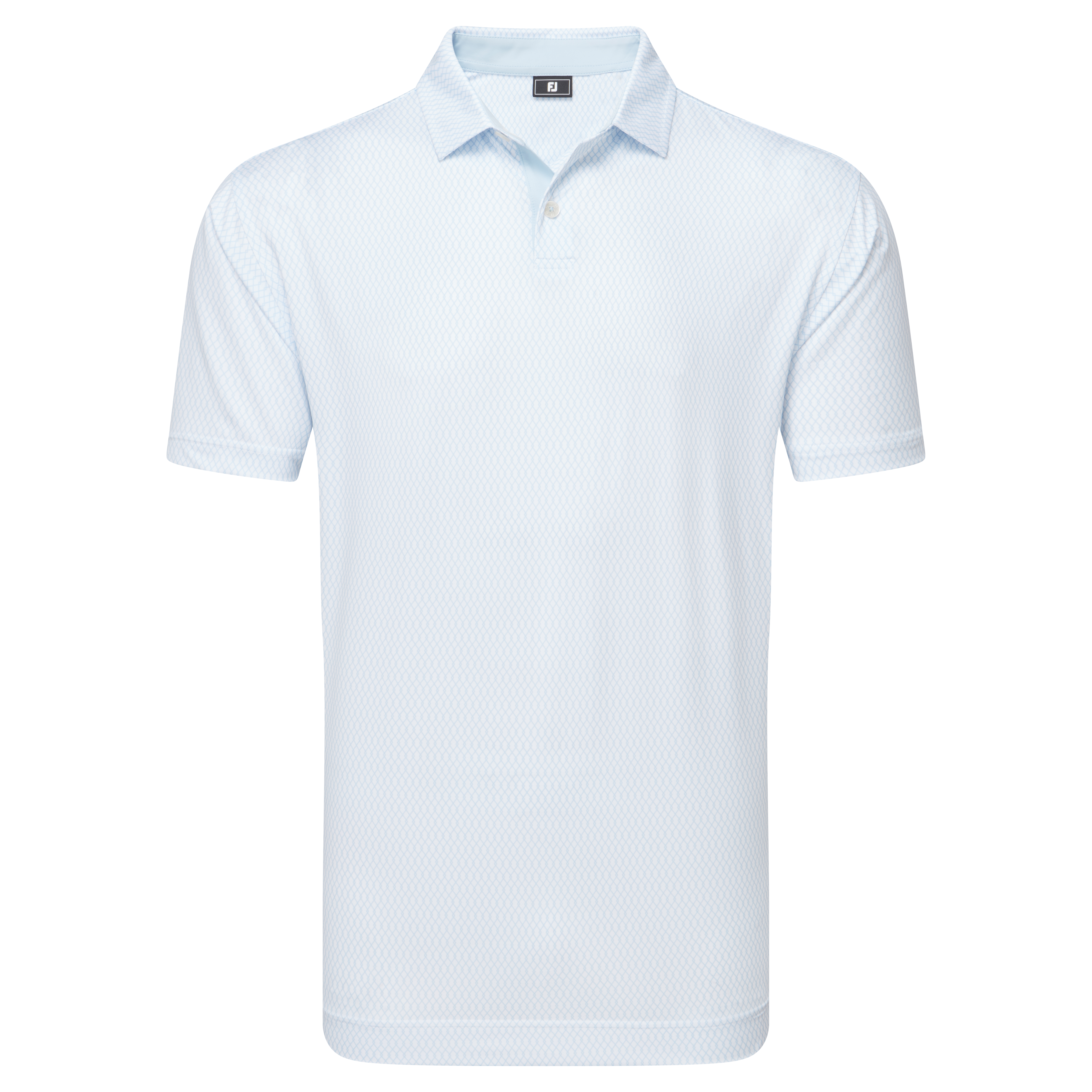 Product Image for Footjoy Irongate Print Lisle Polo White with Skyway Mens Medium White with Skyway