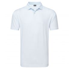 Irongate Print Lisle Polo White with Skyway