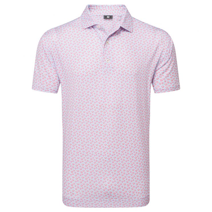 FootJoy FootJoy Floral Sketch Print Lisle Polo Shirt