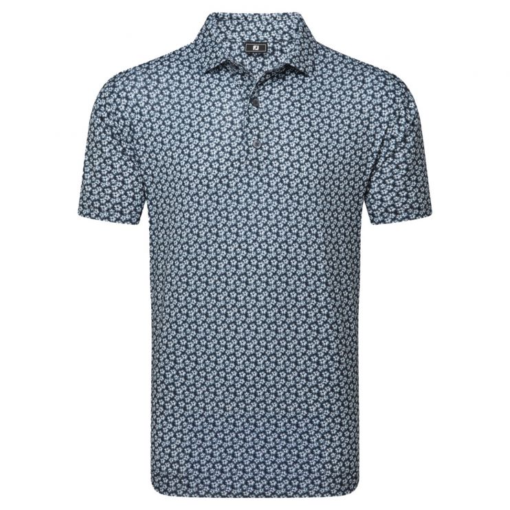 FootJoy FootJoy Floral Sketch Print Lisle Polo Shirt