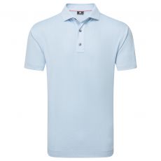 Etched Texture Print Lisle Polo Skyway