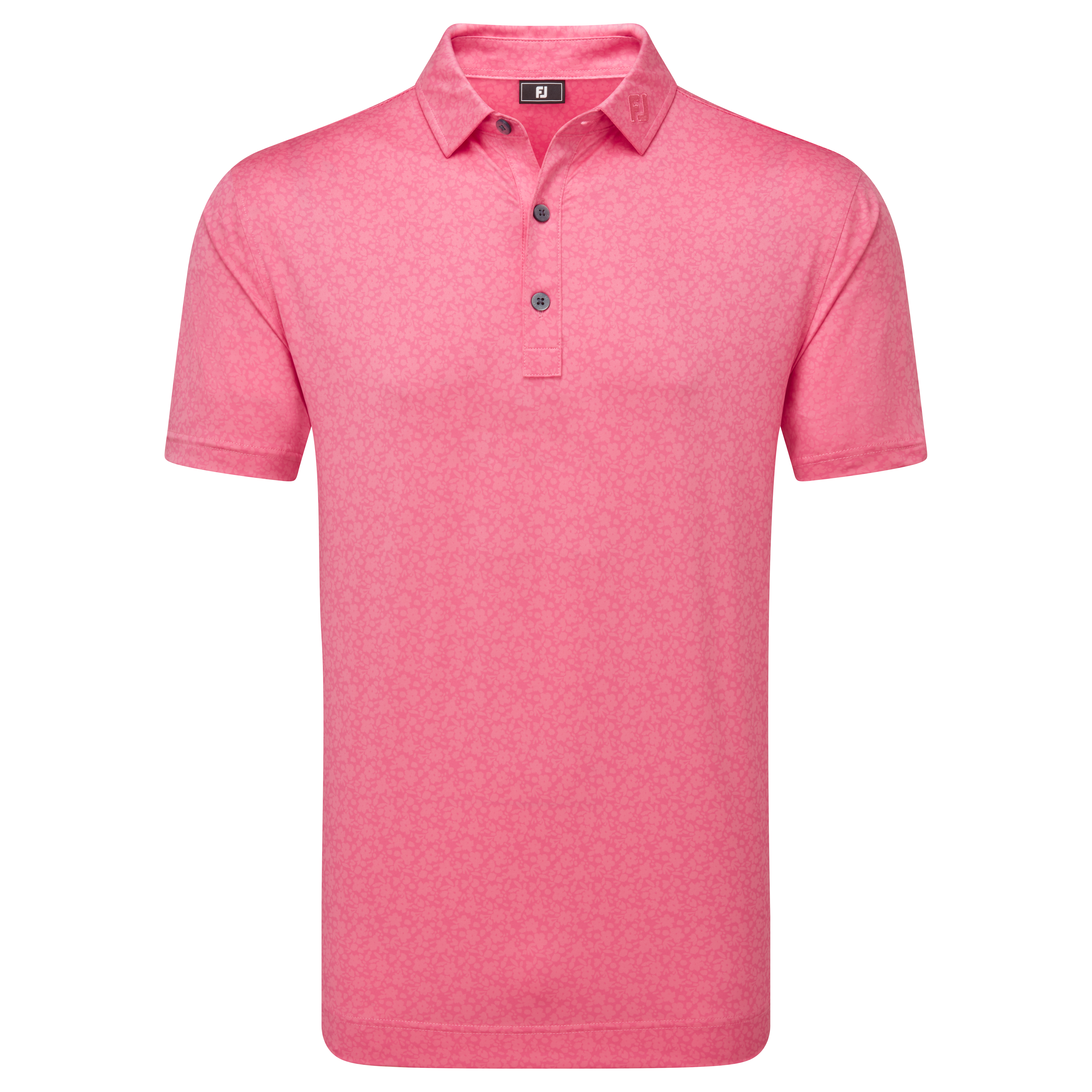 Product Image for Footjoy Painted Floral Lisle Polo Pink Lemonade Mens Large Pink Lemonade