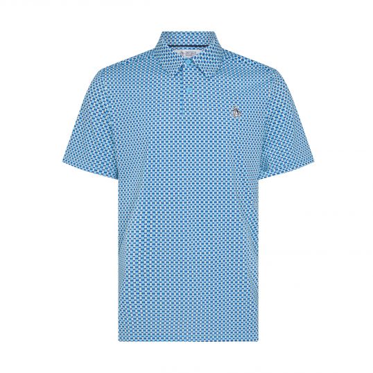 Pete's Bow Tie Micro Print Polo Blue Grotto