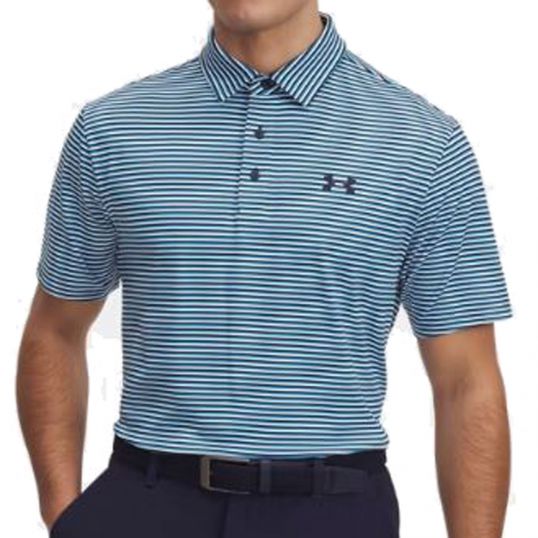 Playoff 3.0 Stripe Polo Ether Blue/Midnight Navy