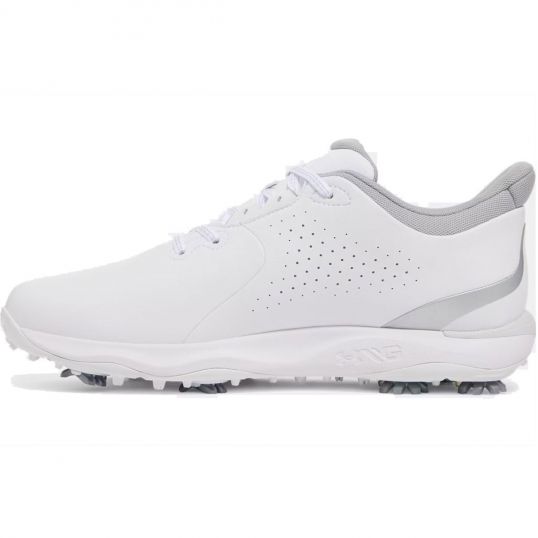 Drive Fade Mens Golf Shoes White/Metallic Silver