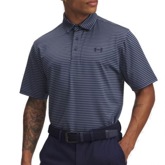 Playoff 3.0 Stripe Polo Midnight Navy/Grey