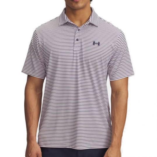 Playoff 3.0 Stripe Polo Prime Pink/Navy