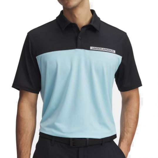 T2G Colour Block Polo Black/Stream/White