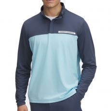 T2G 1/4 Zip Sweater Grey/Stream/White