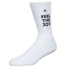 ProDry Men's Crew Socks White 'Feel The Joy'