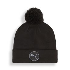 Warm Removeable Pom Beanie Black