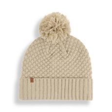 Warm Ladies Pom Beanie Ice Coffee