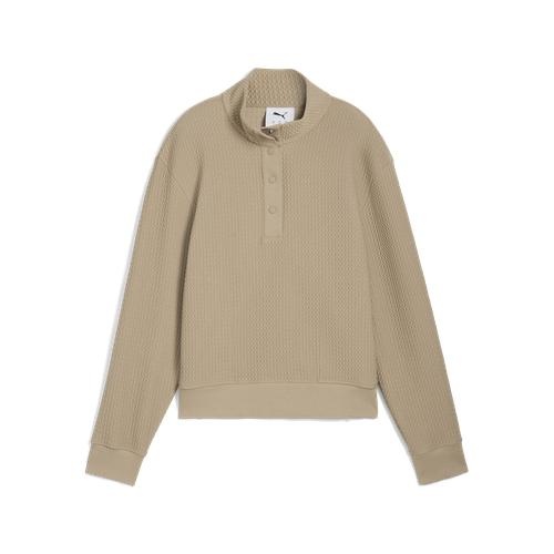 Boulder 1/2 Snap Ladies Sweater Ice Coffee