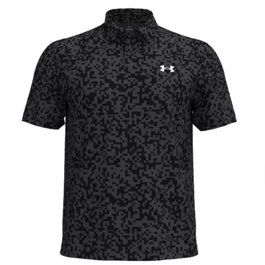 T2G Printed Polo Black/Castlerock
