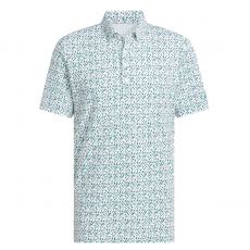 Ultimate365 Micro Argyle Polo White/Pure Teal