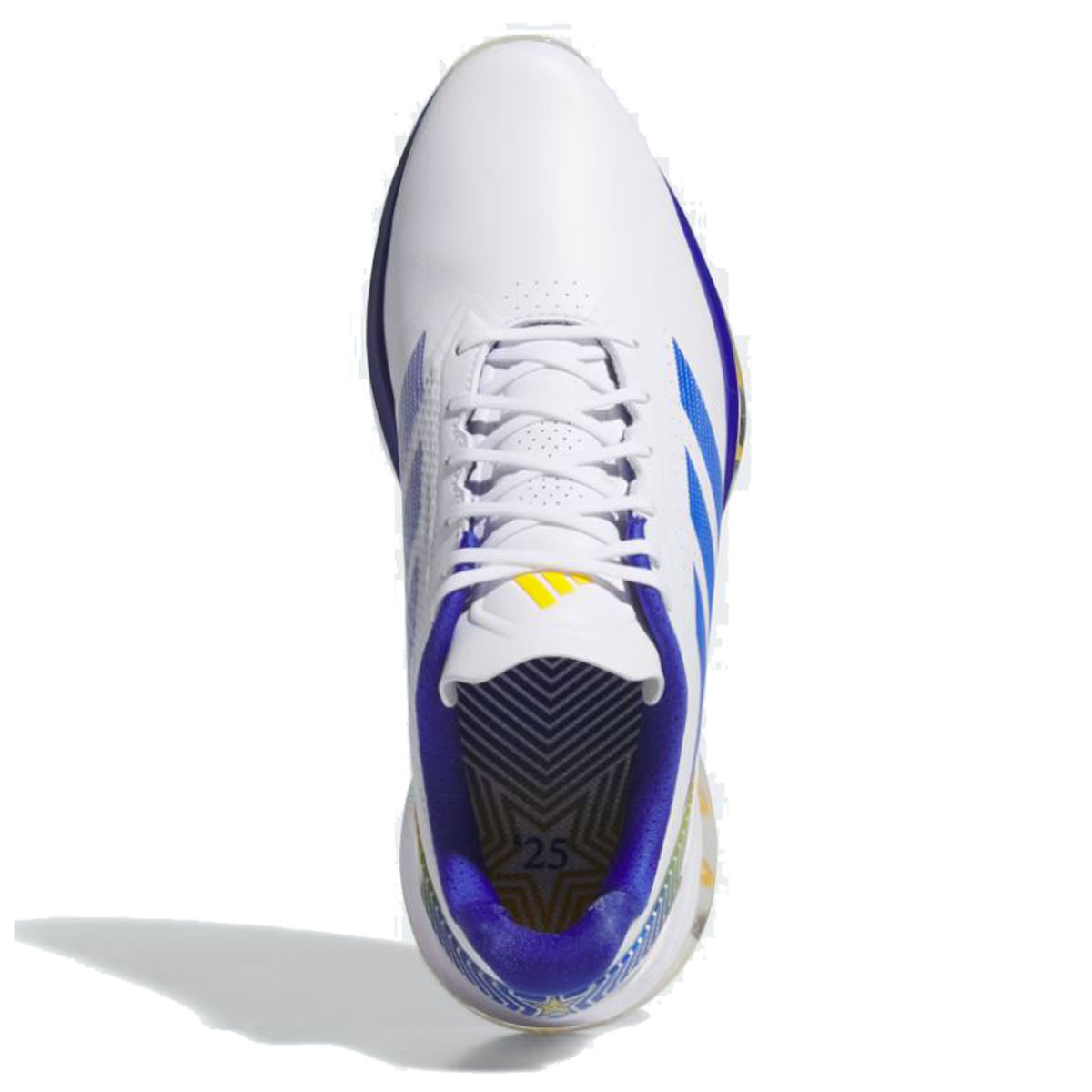 Product Image for AdiZero ZG Mens Golf Shoes Europe White/Lucid Blue/Yellow