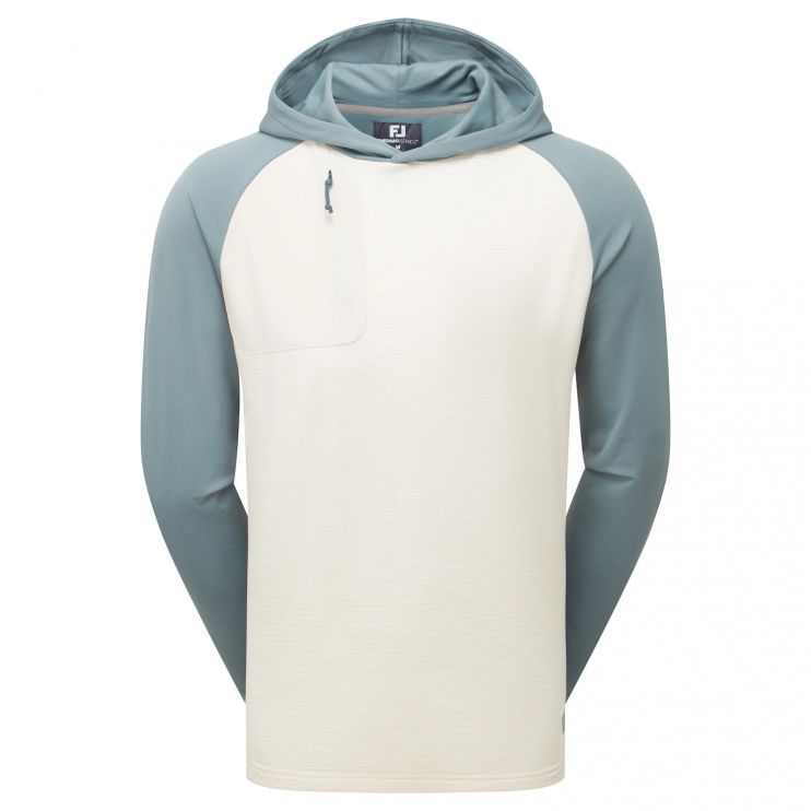 FootJoy FootJoy ThermoSeries Pullover Hoodie Stone/Green Midlayer