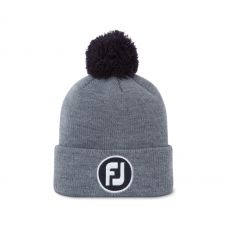 Solid Pom Beanie Heather Grey