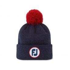 Solid Pom Beanie Heather Navy